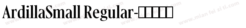 ArdillaSmall Regular字体转换